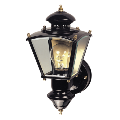 Shaker Cove Mission 150° Silver Motion Sensing Outdoor Wall Mount Lantern Sconce 